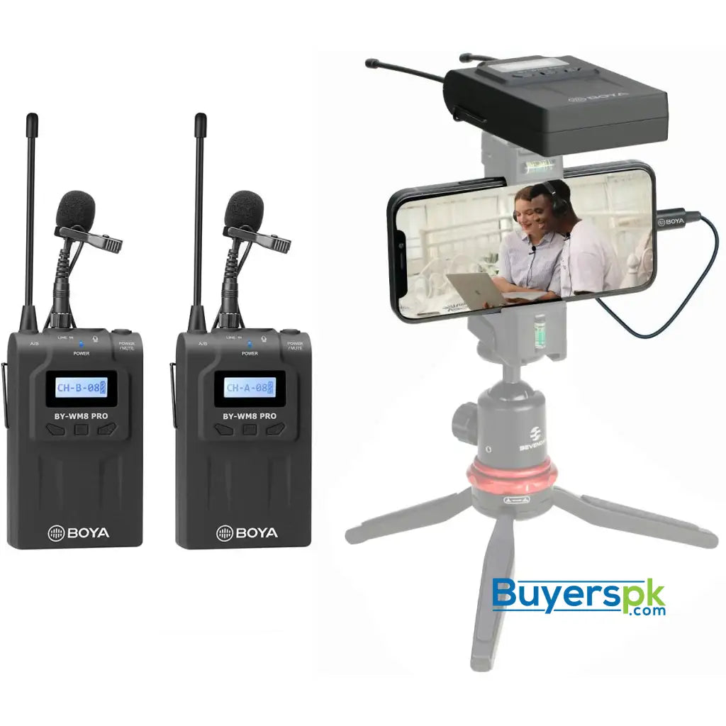 Boya Tx8 Pro Dual-channel Wireless Bodypack Transmitter Lavalier Microphone - Price in Pakistan Boya Tx8 Pro Dual-channel Wireless Bodypack Transmitter Lavalier Microphone - Price in Pakistan
